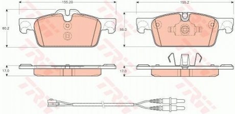 Гальмівні колодки, дискові TRW GDB1929 (фото 1)