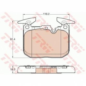 Гальмівні колодки, дискові TRW GDB1943 (фото 1)