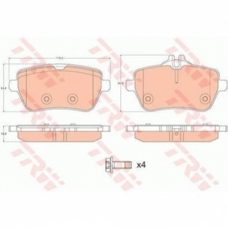 Колодки тормозные TRW GDB2014 (фото 1)