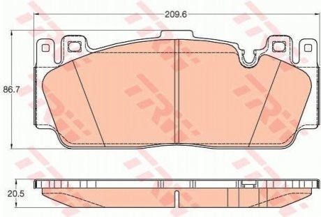 Гальмівні колодки, дискові TRW GDB2020 (фото 1)