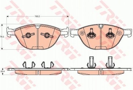 Гальмівні колодки, дискові TRW GDB2026 (фото 1)