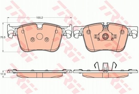 Гальмівні колодки, дискові TRW GDB2035 (фото 1)