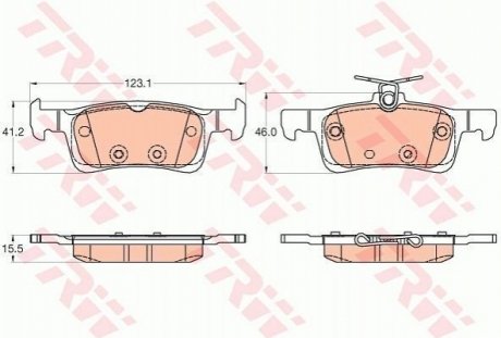 Гальмівні колодки, дискові TRW GDB2037 (фото 1)