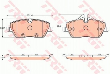 Гальмівні колодки, дискові TRW GDB2038 (фото 1)