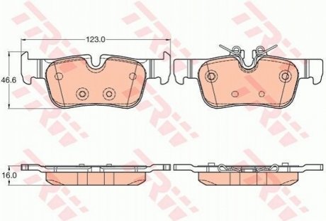 Колодки тормозные BMW 2(F45)/ i3 "R "13>> TRW GDB2063 (фото 1)