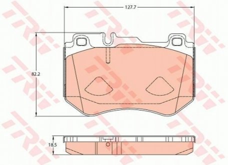 Колодки тормозные MERCEDES C (W205) "F "14>> BREMBO TRW GDB2078 (фото 1)