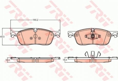 Колодки тормозные TRW GDB2100 (фото 1)