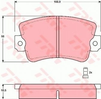 Гальмівні колодки, дискові TRW GDB243 (фото 1)