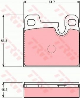 Гальмівні колодки, дискові TRW GDB258 (фото 1)