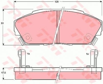 Гальмівні колодки, дискове гальмо (набір) TRW GDB3034 (фото 1)