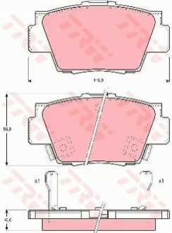 Гальмівні колодки, дискові TRW GDB3039 (фото 1)