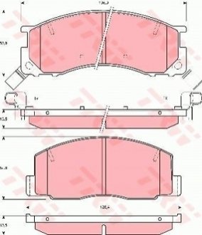 Гальмівні колодки, дискові TRW GDB3086 (фото 1)