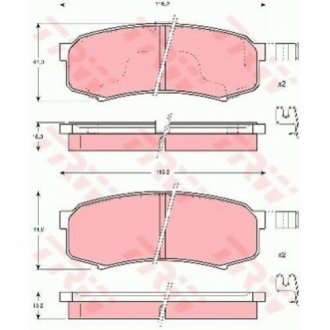 Гальмівні колодки, дискові TRW GDB3110 (фото 1)