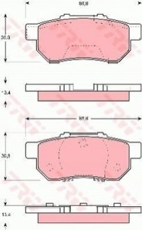 Гальмівні колодки, дискові TRW GDB3113 (фото 1)