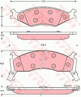 Гальмівні колодки, дискові TRW GDB3123 (фото 1)