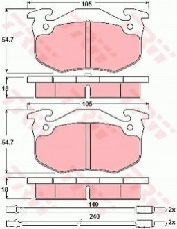 Гальмівні колодки, дискові TRW GDB313 (фото 1)