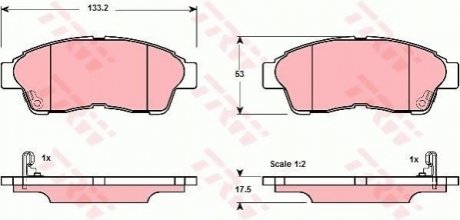 Гальмівні колодки, дискові TRW GDB3147 (фото 1)