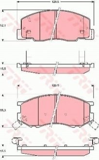 Гальмівні колодки, дискові TRW GDB3157 (фото 1)