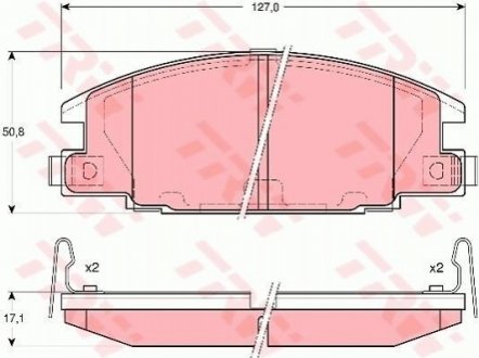 Гальмівні колодки, дискові TRW GDB3161 (фото 1)