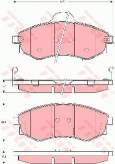 Гальмівні колодки, дискові TRW GDB3256 (фото 1)