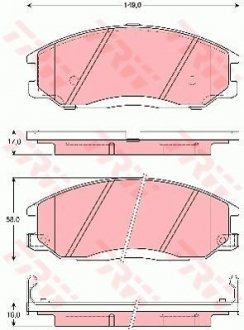 Гальмівні колодки, дискові TRW GDB3257 (фото 1)