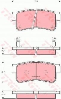 Гальмівні колодки, дискові TRW GDB3258 (фото 1)