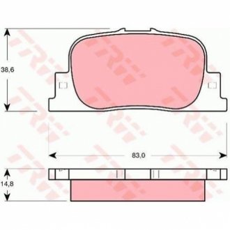 Гальмівні колодки, дискові TRW GDB3278 (фото 1)