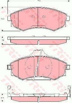 Гальмівні колодки, дискове гальмо (набір) TRW GDB3283 (фото 1)