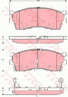 Гальмівні колодки, дискові TRW GDB3285 (фото 1)