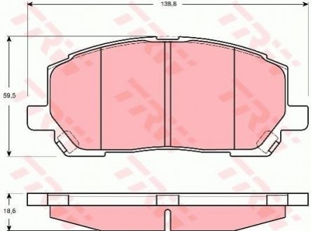 Гальмівні колодки, дискові TRW GDB3286 (фото 1)