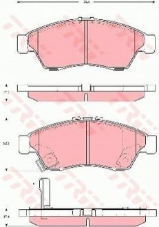 Гальмівні колодки, дискові TRW GDB3290 (фото 1)