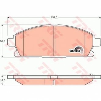 Гальмівні колодки, дискові TRW GDB3293 (фото 1)