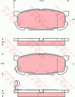 Гальмівні колодки, дискові TRW GDB3303 (фото 1)