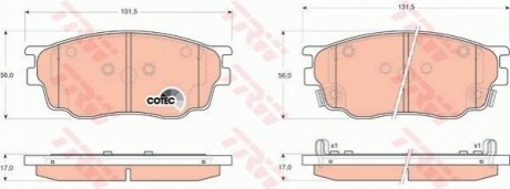 Гальмівні колодки, дискові TRW GDB3309 (фото 1)