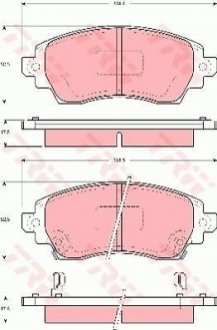 Гальмівні колодки, дискові TRW GDB3333 (фото 1)