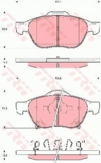 Гальмівні колодки, дискові TRW GDB3335 (фото 1)