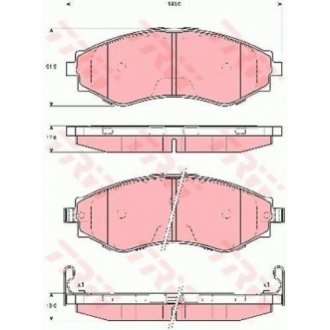 Гальмівні колодки, дискові TRW GDB3345 (фото 1)