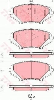 Гальмівні колодки, дискові TRW GDB3356 (фото 1)