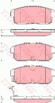 Гальмівні колодки, дискові TRW GDB3357 (фото 1)