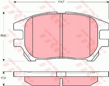 Гальмівні колодки, дискове гальмо (набір) TRW GDB3379 (фото 1)