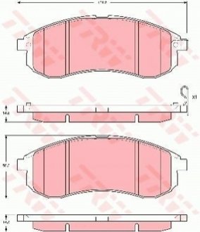 Гальмівні колодки, дискові TRW GDB3380 (фото 1)