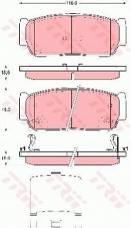 Гальмівні колодки, дискові TRW GDB3417 (фото 1)