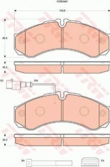 Гальмівні колодки, дискові TRW GDB3440 (фото 1)