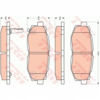 Гальмівні колодки, дискові TRW GDB3442 (фото 1)