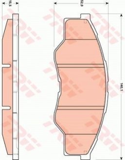 Гальмівні колодки, дискові TRW GDB3500 (фото 1)