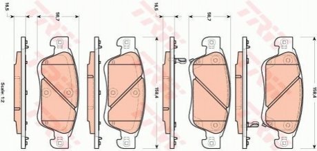 Гальмівні колодки, дискові TRW GDB3503 (фото 1)