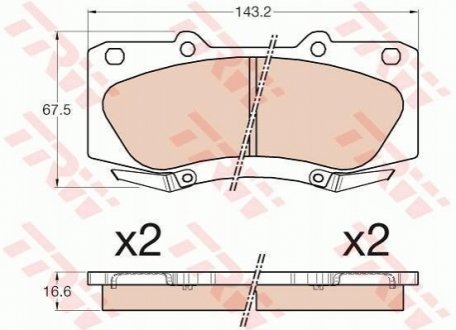 Гальмівні колодки, дискові TRW GDB3534 (фото 1)