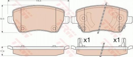 Колодки тормозные TRW GDB3546 (фото 1)