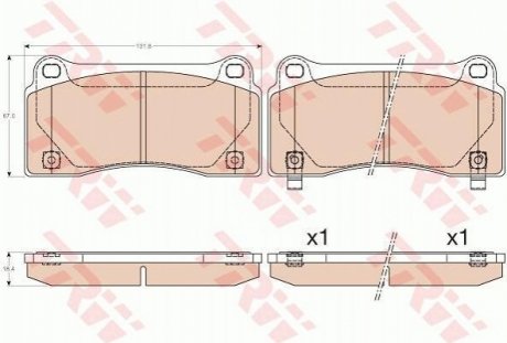 Гальмівні колодки, дискові TRW GDB3573 (фото 1)