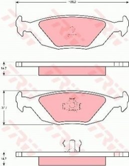 Гальмівні колодки, дискові TRW GDB392 (фото 1)